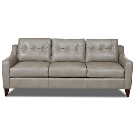 Mid-Century Modern Style Sofa with Tufted Cushions